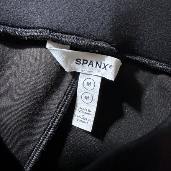 Spanx Air Essentials Black White Stripe Lounge Set Zip Jacket & Wide Leg Pants M - Picture 7 of 7